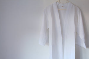 Organic hemp robe. White. Yukata. Natural. Sustainable. Biodegradeable 