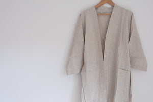 Organic hemp robe. Neutral. Yukata. Natural. Sustainable. Biodegradeable 