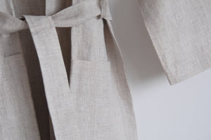 Organic hemp robe. Neutral. Yukata. Natural. Sustainable. Biodegradeable 