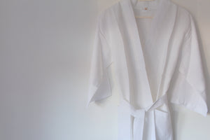 Organic hemp robe. White. Yukata. Natural. Sustainable. Biodegradeable 