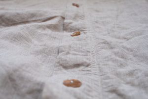 Organic hemp bed set in natural colour. 
